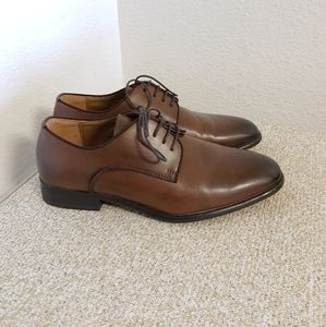 Zara Man Brown Leather Oxford Shoes 